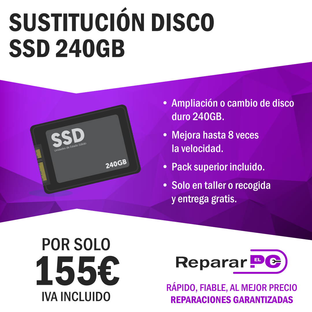 Nabo restante Montón de Cambio disco duro SSD - Reparacion ordenadores Madrid. RepararElPC